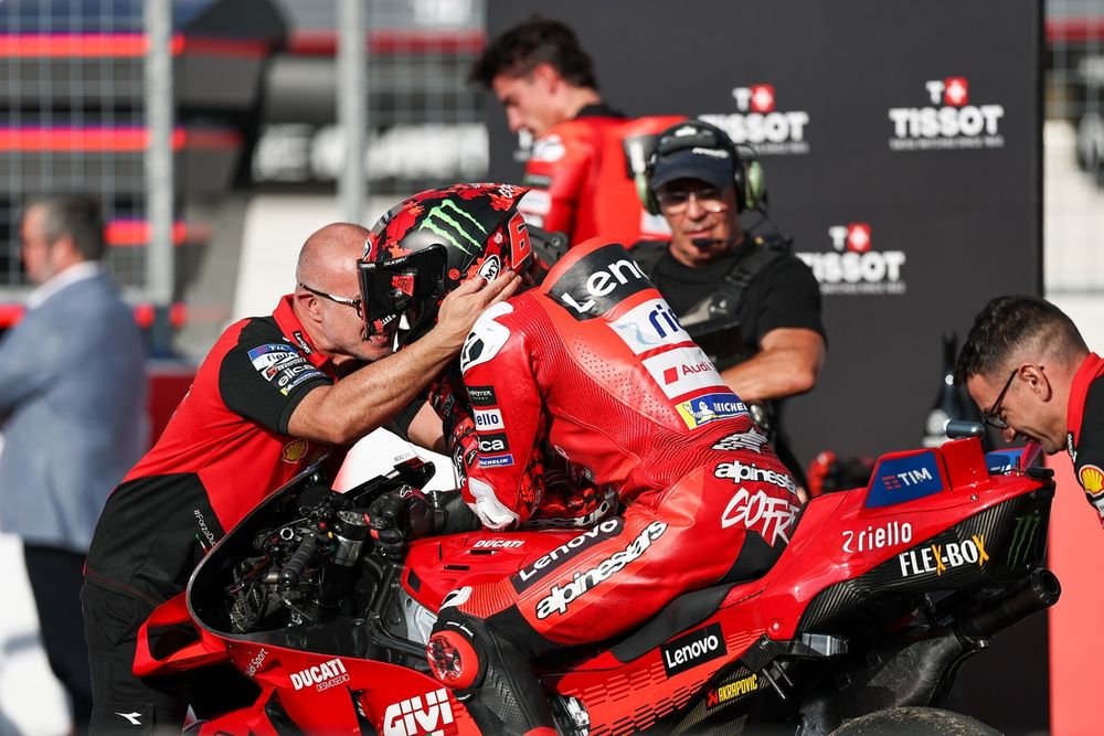 Pecco Bagnaia ne cache pas son soulagement.