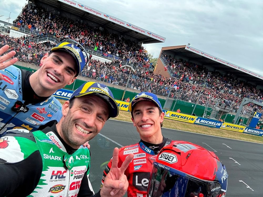 Fermin Aldeguer, Gresini Racing, Johann Zarco, Team LCR Honda, Marc Marquez, Ducati Team