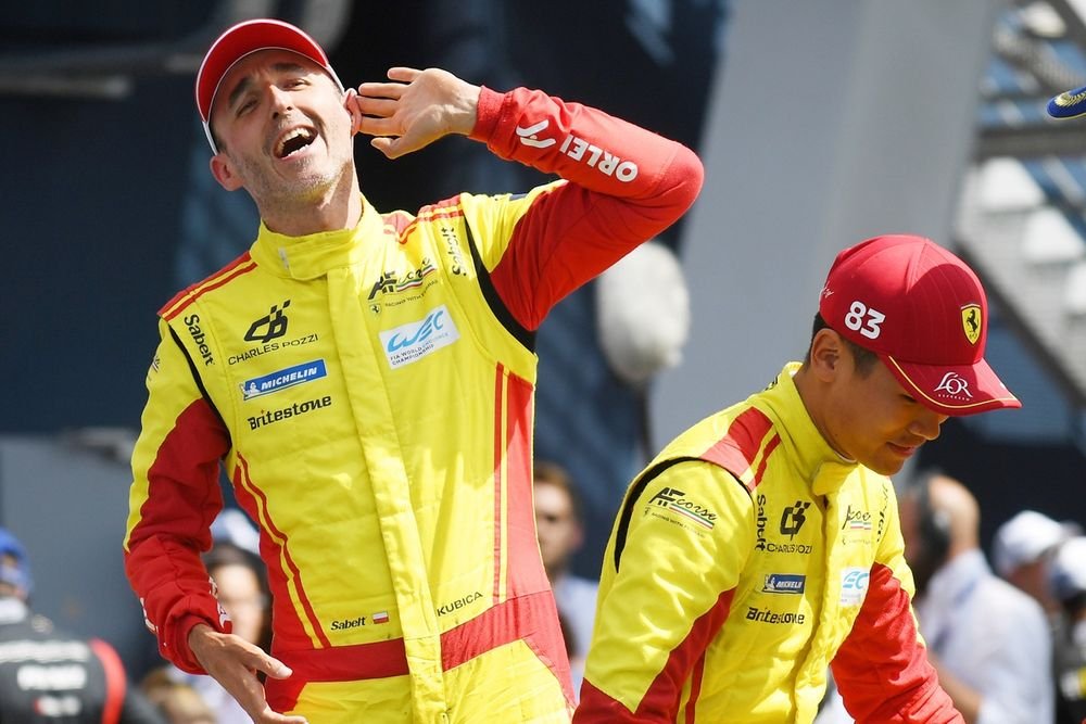 Les vainqueurs #83 AF Corse Ferrari 499P: Robert Kubica, Yifei Ye